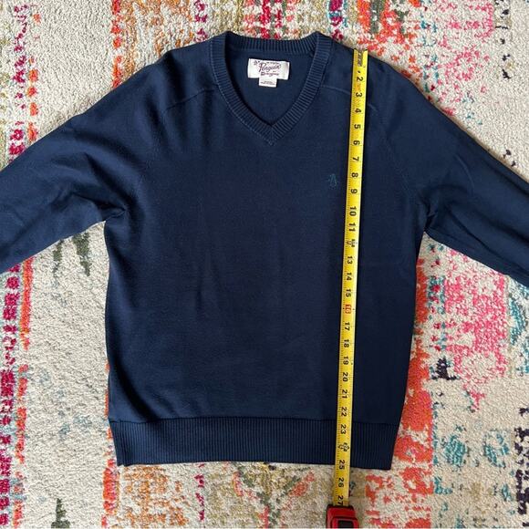 Original Penguin Navy Blue Men's Sweater Size Medium - Picture 6 of 7